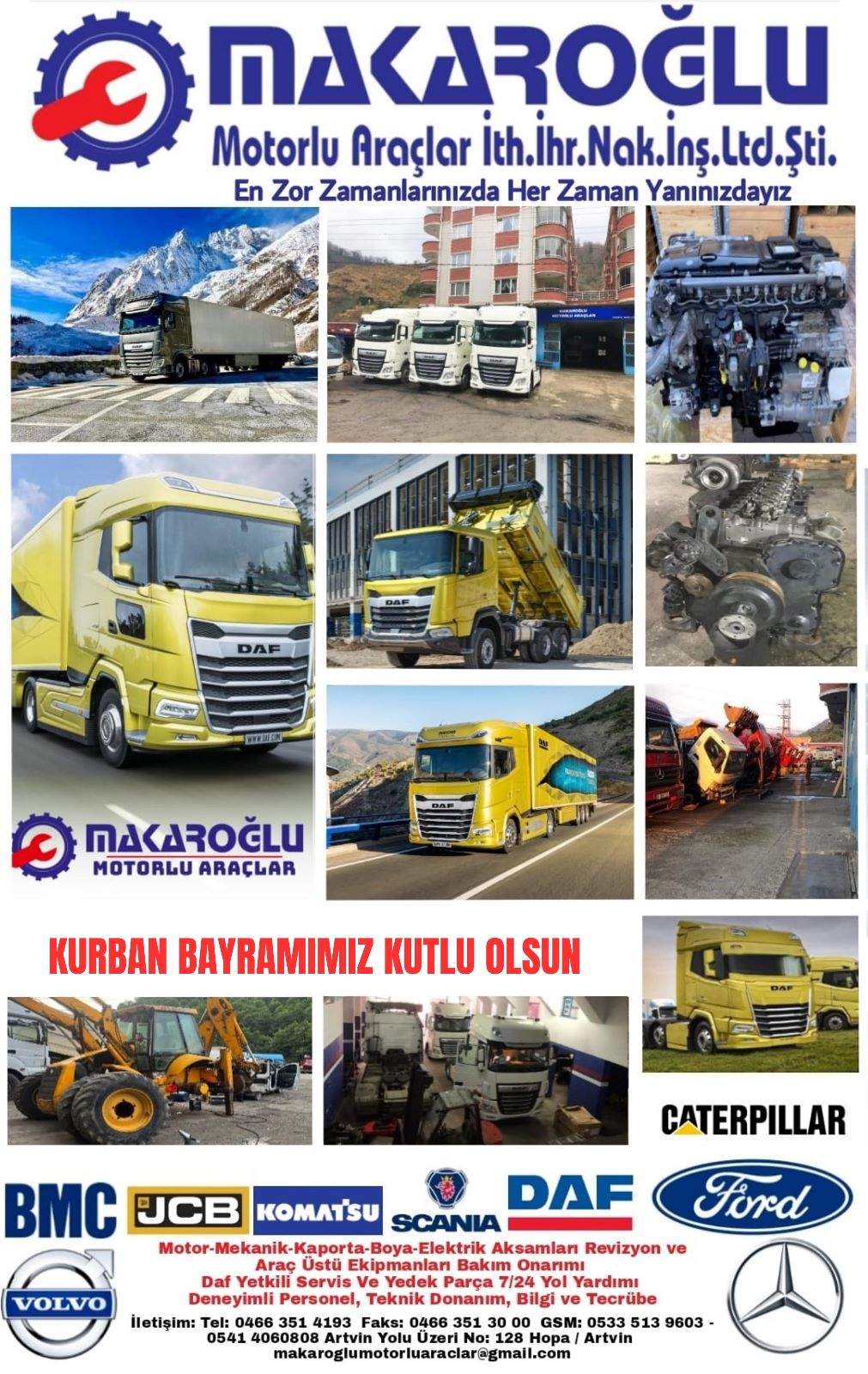 Makaroğlu Motorlu Araçlar Ltd.Şti'den Kurban Bayramı Mesajı